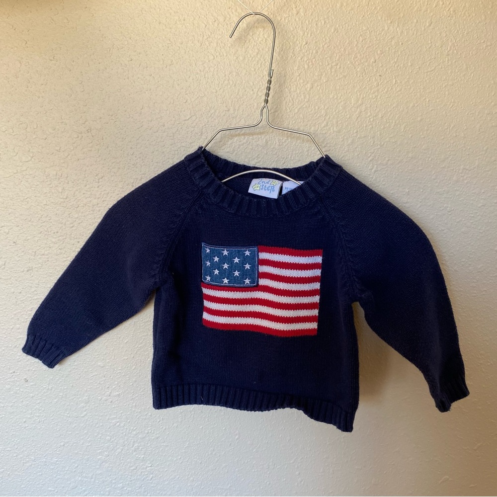 Vintage American flag sweater